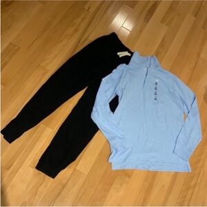 NWT/VEUC Boy's Blue Long Sleeve Polo Shirt & Black Uniform Jogger Pant - size 10